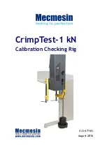 Preview for 1 page of Mecmesin CrimpTest-1 kN Manual