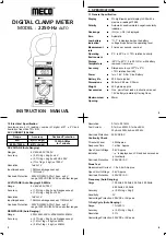 Preview for 1 page of Meco 2250-Hz AUTO Instruction Manual