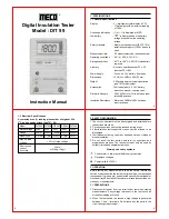 Preview for 1 page of Meco DIT 99 Instruction Manual