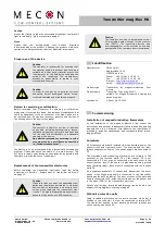 Предварительный просмотр 3 страницы Mecon mag-flux M1 Manual