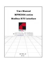 Предварительный просмотр 1 страницы Mect MPNC006 Series User Manual