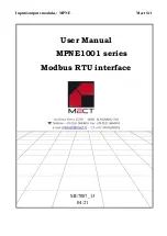 Mect MPNE1001 Series User Manual предпросмотр