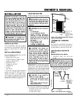 Предварительный просмотр 7 страницы Medallion MBN10TLA Owner'S Operation And Installation Manual