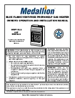 Medallion MBP10LA Owner'S Operation And Installation Manual предпросмотр