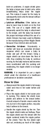 Предварительный просмотр 2 страницы Medela Nipple Shield User Manual