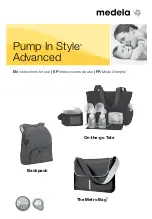 Medela Pump In Style Backpack Instructions For Use Manual preview