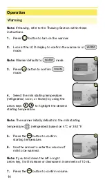 Preview for 16 page of Medela Waterless Milk Warmer Instructions For Use Manual