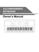 Предварительный просмотр 1 страницы Medeli AK603 Owner'S Manual