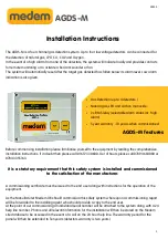 Medem AGDS-M Installation Instructions Manual preview