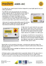 Preview for 4 page of Medem AGDS-MC Manual