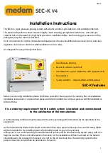 Medem SEC-K V4 Installation Instructions Manual preview