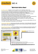 Предварительный просмотр 5 страницы Medem SEC-K Manual