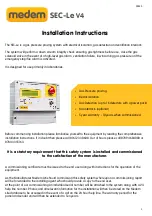 Предварительный просмотр 1 страницы Medem SEC-Le V4 Installation Instructions Manual