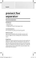 Preview for 2 page of medi protect.Toe separator Instructions For Use Manual