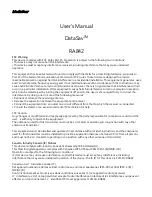 MediaGear DataSav RA842 User Manual предпросмотр