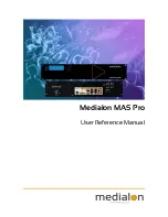 Medialon MAS Pro Dante User'S Reference Manual preview