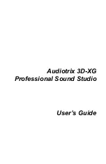 Preview for 1 page of Mediatrix Audiotrix 3D-XG User Manual