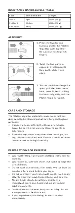 Preview for 3 page of Medic Therapeutics Pilates Yoga Exercise Bar User Manual