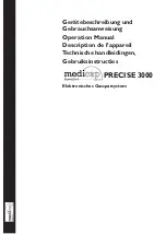 Medicap PRECISE 3000 Operation Manual preview