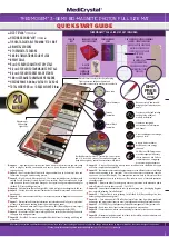 Preview for 1 page of MediCrystal THERMOGEM 3-GEMS BIO-MAGNETIC PHOTON FULL SIZE MAT Quick Start Manual