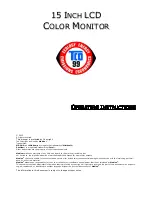 Medion 15 inch LCD COLOR MONITOR Operating Instructions Manual предпросмотр