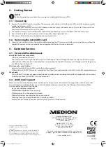 Предварительный просмотр 2 страницы Medion E89068 Quick Start Manual