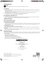 Preview for 2 page of Medion E89115 Quick Start Manual