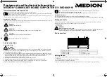 Medion MD 88699 Quick Start Manual предпросмотр