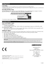 Preview for 2 page of Medion P89032 MD 86165 Quick Manual