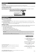 Предварительный просмотр 2 страницы Medion P89058 User Manual