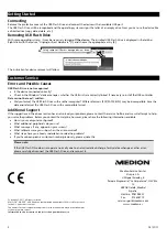 Предварительный просмотр 2 страницы Medion P89085 Quick Manual