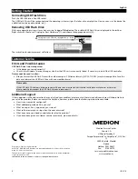 Предварительный просмотр 2 страницы Medion P89098 Quick Start Manual