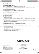 Предварительный просмотр 2 страницы Medion P89135 Quick Manual