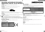 Preview for 2 page of Medion X81666 Operation And Technical Information