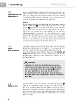 Preview for 10 page of Medisana 54002 Manual