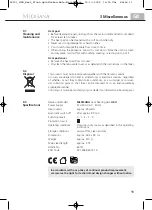 Preview for 15 page of Medisana 60151 Manual