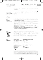 Preview for 33 page of Medisana 88211 Instruction Manual