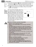 Preview for 12 page of Medisana AH 670 Instruction Manual