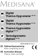 Preview for 1 page of Medisana HG 100 User Manual