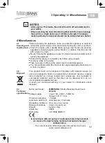 Предварительный просмотр 23 страницы Medisana MC 812 Instruction Manual