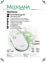 Preview for 1 page of Medisana Medinose Manual