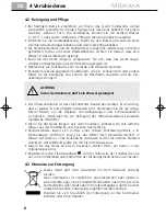 Preview for 14 page of Medisana Minibreeze 60075 Instruction Manual