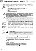 Предварительный просмотр 36 страницы Medisana MP 810 Instruction Manual