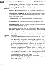 Предварительный просмотр 12 страницы Medisana MP 815 Instruction Manual