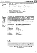 Предварительный просмотр 21 страницы Medisana ND 870 Instruction Manual