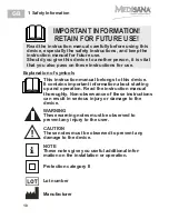 Предварительный просмотр 16 страницы Medisana NM 860 Manual