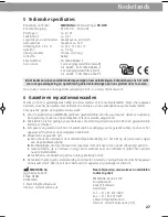 Предварительный просмотр 27 страницы Medisana PR-H90 Instruction Manual