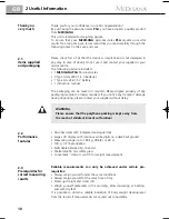 Предварительный просмотр 14 страницы Medisana PSA Instruction Manual Addendum