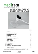 Meditech OXYGEN DEMAND VALVE Instructions For Use Manual preview