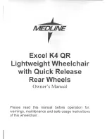 Medline excel k4 qr Owner'S Manual preview